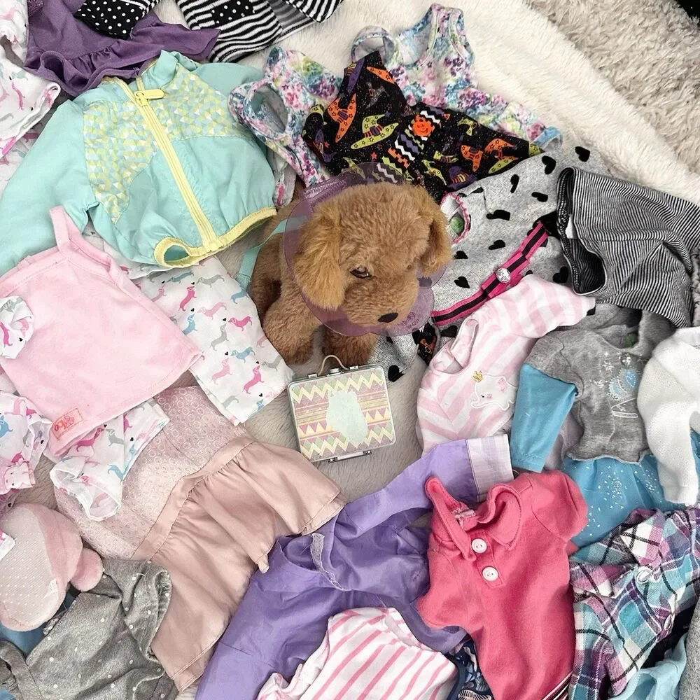 Our Generation Huge 18” Girl Doll Clothes Dresses Accessories Lot